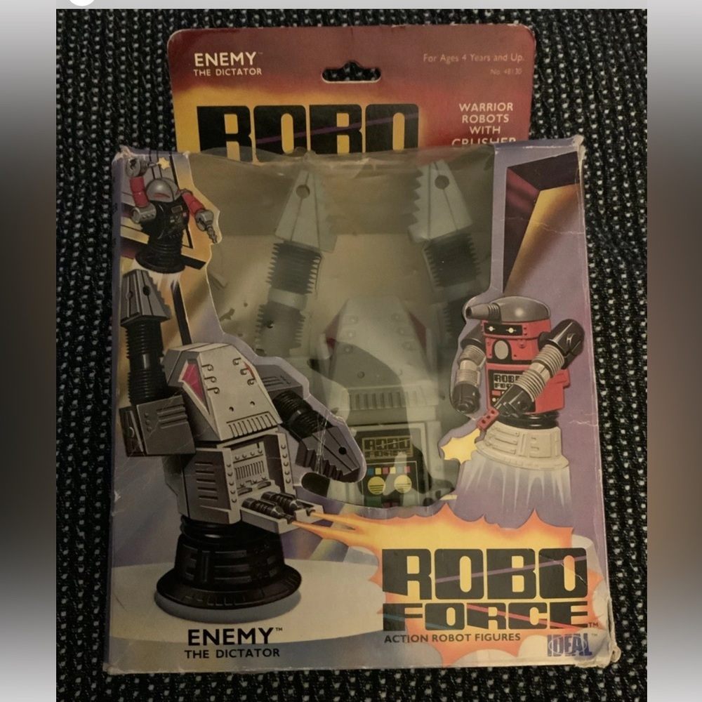 Roboforce Robo Force Enemy Ideal Action Figure Toy 1984 Robot Dictator  Box